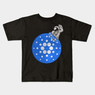 Cardano to the Moon ADA Crypto Astronaut Cardano Kids T-Shirt